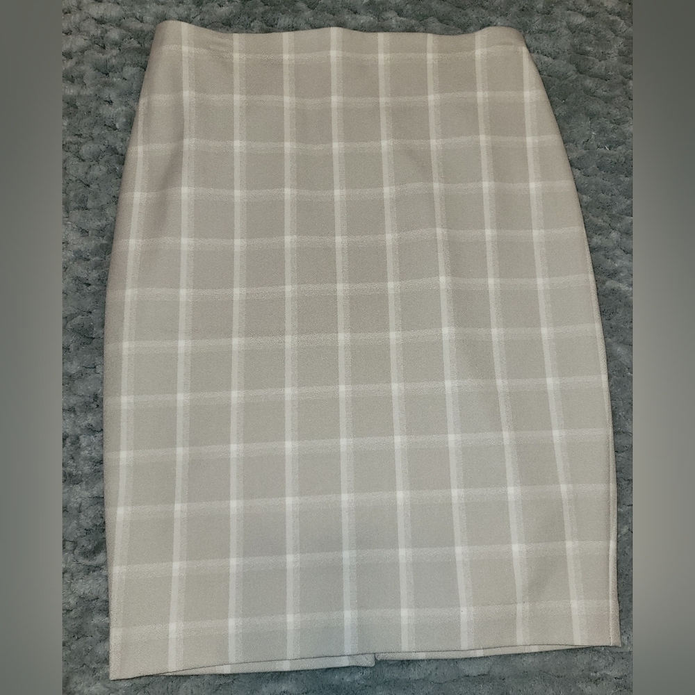 Express Plaid Pencil Skirt Sz 6 New With Tags Academia Preppy Neutral